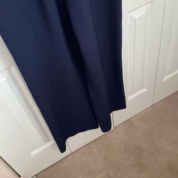 Eliza J Ruffled Sleeveless Jumpsuit V Neck Size‎ 6 Navy - Picture 9 of 9